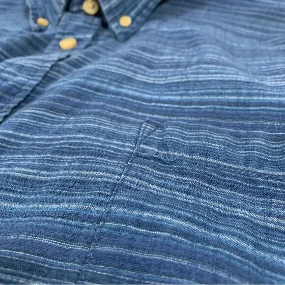 FOUNDRY SUPPLY CO Young Men's Blue Short Sleeve Button Down Shirt 3XL #867 - Picture 5 of 8